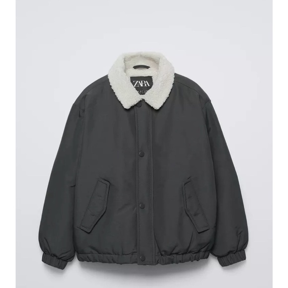 NWT ZARA Boys Fleece Bomber Jacket - Size 6-7 Years